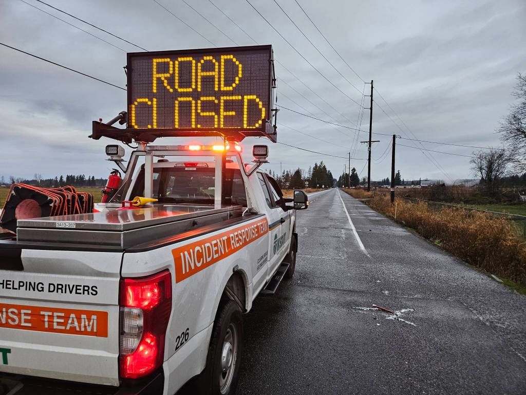 The Washington State Department of Transportation has no estimate for when SR 169 will re-open after a power line fell earlier this morning. Photo by Ray Miller-Still