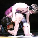 PHOTO BY KEVIN HANSON
White River's Josh Hanson on his way to a victory at 165 pounds during his team's dual-meet victory over Enumclaw.