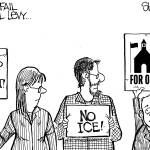 Frank Shiers, Jr. is a longtime King County resident and has drawn political cartoons for over forty years. He creates at least four cartoons a week, which are published in a dozen newspapers.