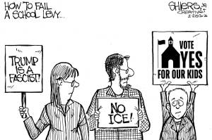 Frank Shiers, Jr. is a longtime King County resident and has drawn political cartoons for over forty years. He creates at least four cartoons a week, which are published in a dozen newspapers.