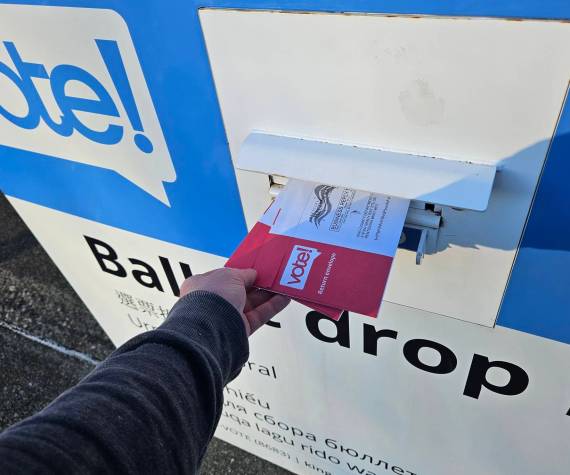 <p>Did you get your ballot in by 8 p.m. today? Photo by Ray Miller-Still</p>