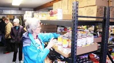 The Plateau Outreach Ministries' food bank was revamped and re-opened two years ago; here's a photo from its open house on Feb. 12, 2024. Photo by Ray Miller-Still