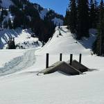 SR 410/Chinook received two feet of snow in two days recently. Photo courtesy Washington State Department of Transportation