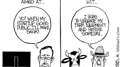 Frank Shiers, Jr. is a longtime King County resident and has drawn political cartoons for over forty years. He creates at least four cartoons a week, which are published in a dozen newspapers.