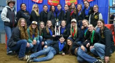SUBMITTED PHOTO
The Enumclaw High equestrian team is closing out another successful season, with many teammates heading this week to state competition.