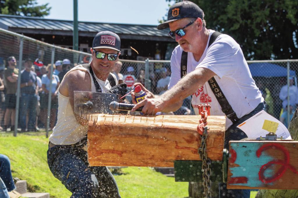Photos by Ray Miller-Still/Ashley Britschgi 
July 2026 has several familiar events coming back to the Plateau  like the Log Show, The Enumclaw Farmers Market, and local high school graduations  but will feature two new dog-focused events: the Chambers Dogs Around Town event and Pursuit Distillerys Whisky and Whiskers adoption event. PIctured are some action shots from last years Kids Log Show and Log Show event.