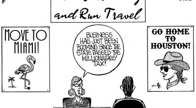 Frank Shiers, Jr. is a longtime King County resident and has drawn political cartoons for over forty years. He creates at least four cartoons a week, which are published in a dozen newspapers.