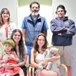 The Hughes family with Dr. Joseph Magley and Jen Duran nurse manager of the Family Birth Center at St. Elizabeth. Photo by Ray Miller-Still