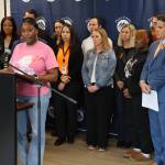 Shalisa Hayes, executive director at the Billy Ray Shirley III Foundation, was one of many who spoke about gun violence and shared her story about the death of her son during the June 8 press event. Photo courtesy Pierce County