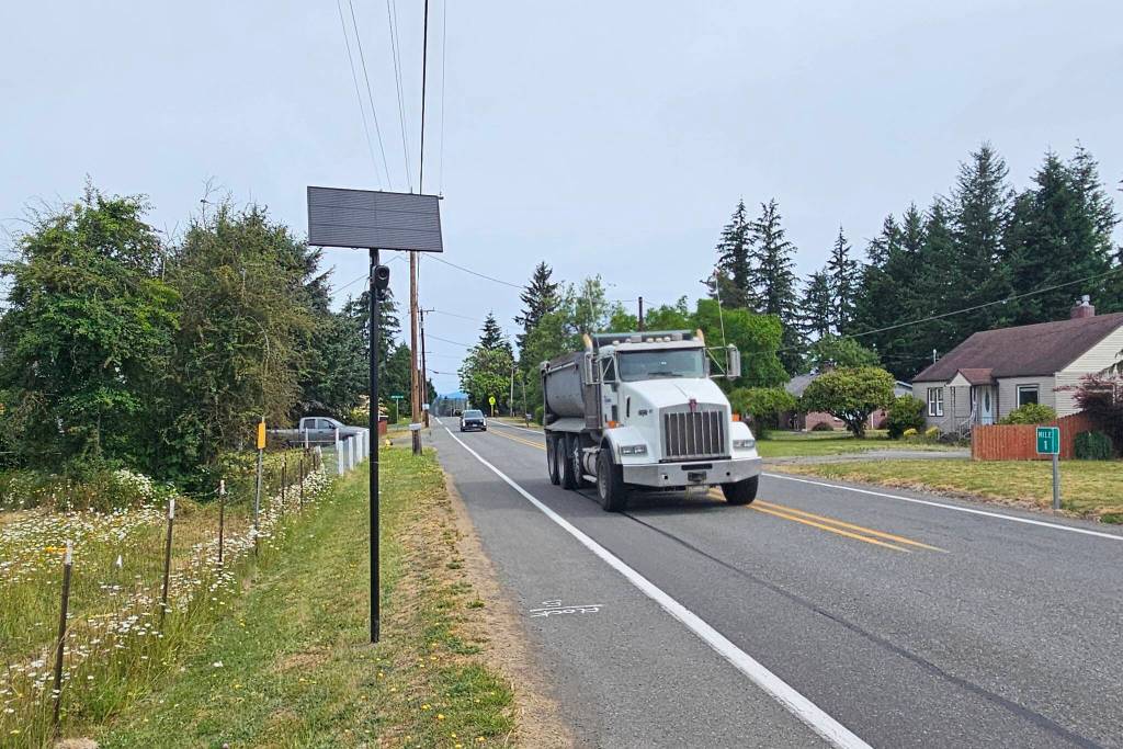 Enumclaws first automatic license plate reader camera has been installed on Porter Street to capture data on southbound cars. Photo by Ray Miller-Still