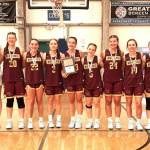 White River varsity: Addison Martnez, Maggee Schmitz, Callie Rose, Kaijah Young, Jordan Taylor, Malia Froemke, Molly Neeley, Lily Banks, Myia Olson, Kaitlyn Hewlett, Gracie Banks. Kalese Turgeon and coach Chris Gibson.