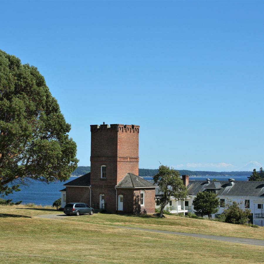 STATE PARKS AND RECREATION PHOTOs 
Alexanders Castle, the oldest building on the Fort Warden grounds, is now available for rent. It was built in 1883 by a local minister for a prospective bride.